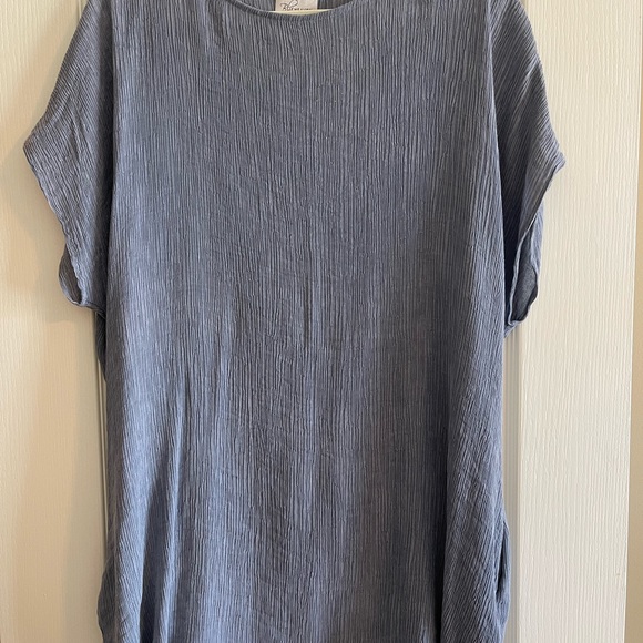 BluHeaven Blue/Gray Crepe Top - Picture 6 of 11